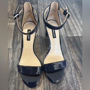 Nine West Dark Blue Ankle Strap Heels